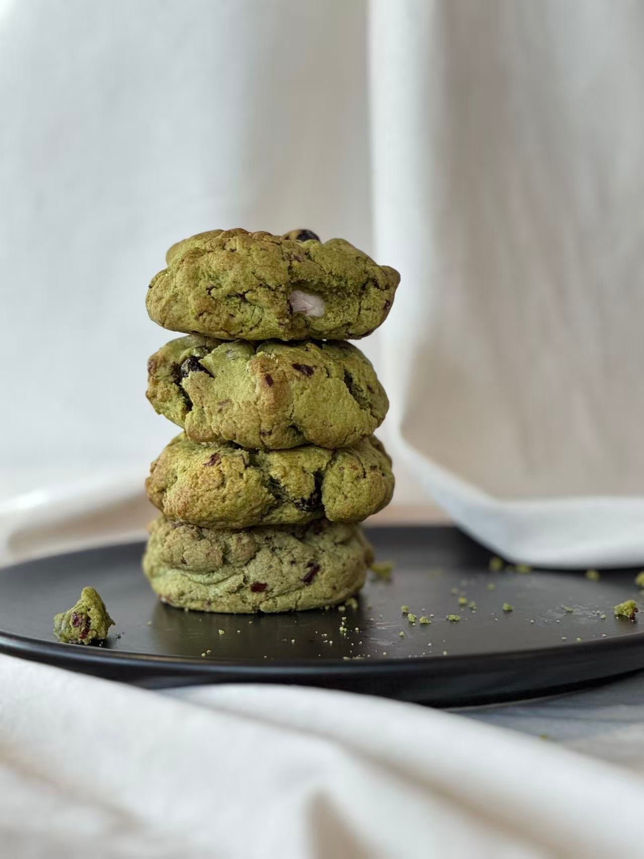 Matcha Cranberry Cookie